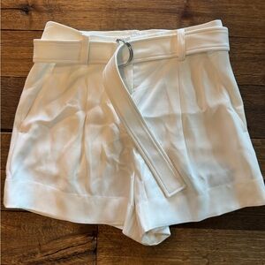 A.L.C. High Waist Cream Shorts with Belt